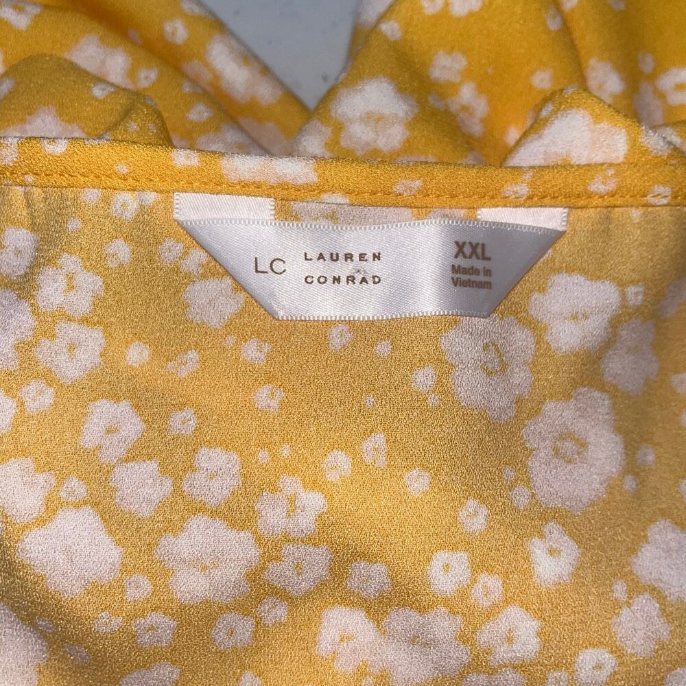 NWT! Lauren Conrad Yellow / White Tank Top Size XXL - Picture 3 of 11